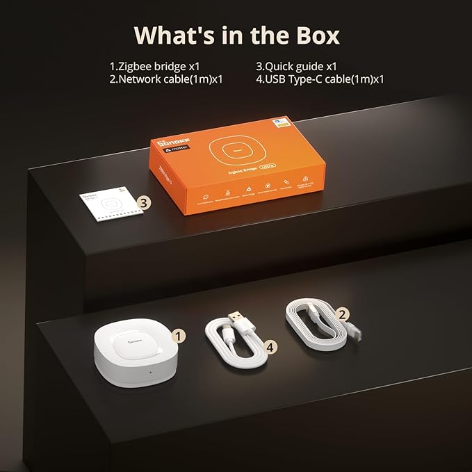 SONOFF Zigbee Bridge Ultra - Matter Compatible Smart Hub for IoT, 256 Device Capacity, 1.5GHz Dual-Core CPU, 1GB DDR4, Ethernet & Wi-Fi, 200m Range, Smart Security Alerts