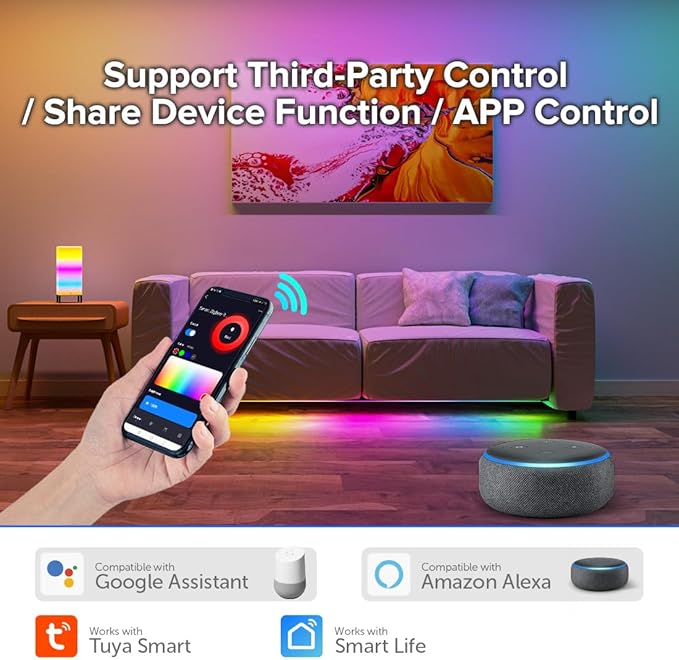 BTF-LIGHTING Tuya Zigbee 3.0 C05Z Controller Support RGBCCT 6 pin (+V R G B CW WW) PWM LED Strip Bulb Compatible with Echo Plus/4th Gen Tuya Gateway DC5V/DC12V/DC24V Max 15A