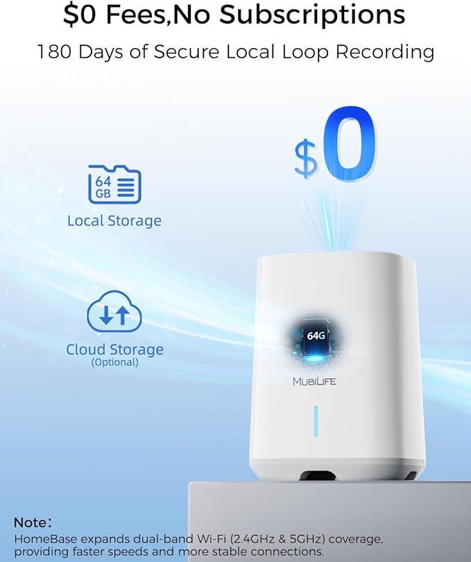 4K Security Cameras Wireless Outdoor, 4 Cam-Kit, No Subscription,5G Camers for Home Security System, 64GB Local Storage/Solar-Powered/AI Tracking/Color Night Vision/360° View/IP66/ Easy Setup