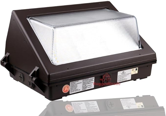 RuggedGrade 60W LED Wall Pack - Durado III Series - 8,700 Lumens - 5000K Bright White - Semi Cut-Off - Outdoor LED Wall Light - DLC 5.1 Premium