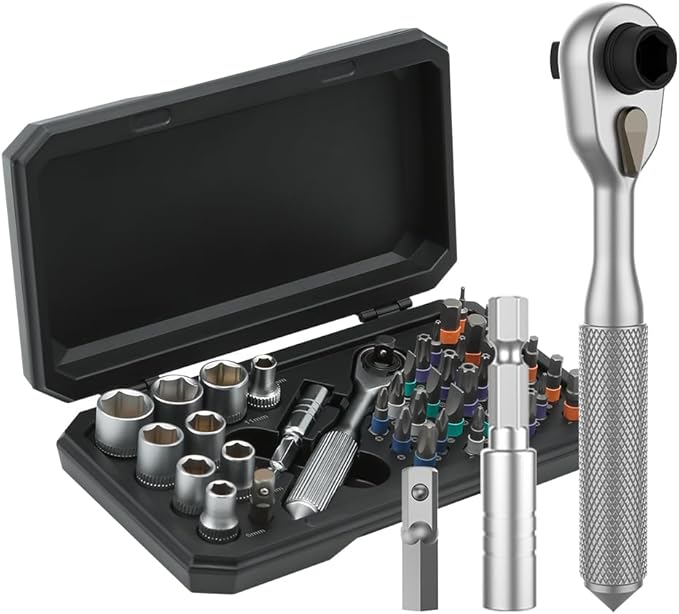 ratchet screwdriver set, magnetic screwdriver set, DIY combination soft shaft, suitable for furniture assembly, electrical maintenance, bicycle tools