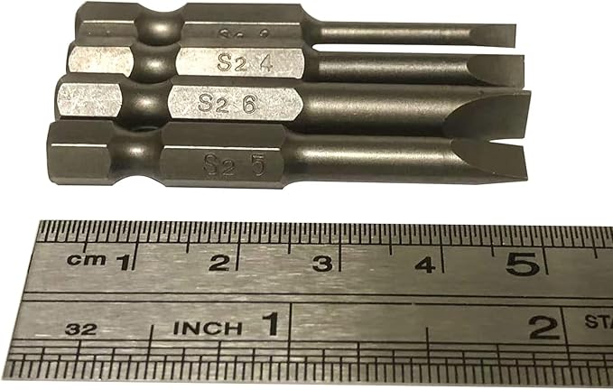 aiyun 12 Piece Slotted Phillips Head Drill Bits, 1/4 Hex Shank Magnetic Screw Driver Bit Set S2 Steel 2 Inch Long Screwdriver Sets (2 Inch)