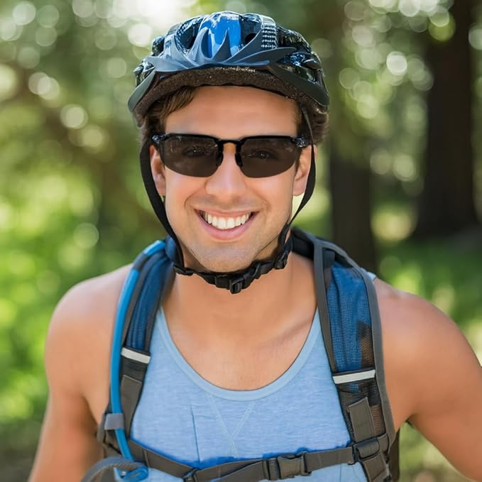 Birdz Eyewear Skyline ANSI Z87.1+ Safety Transition Sunglasses Anti-Fog, UV, Black