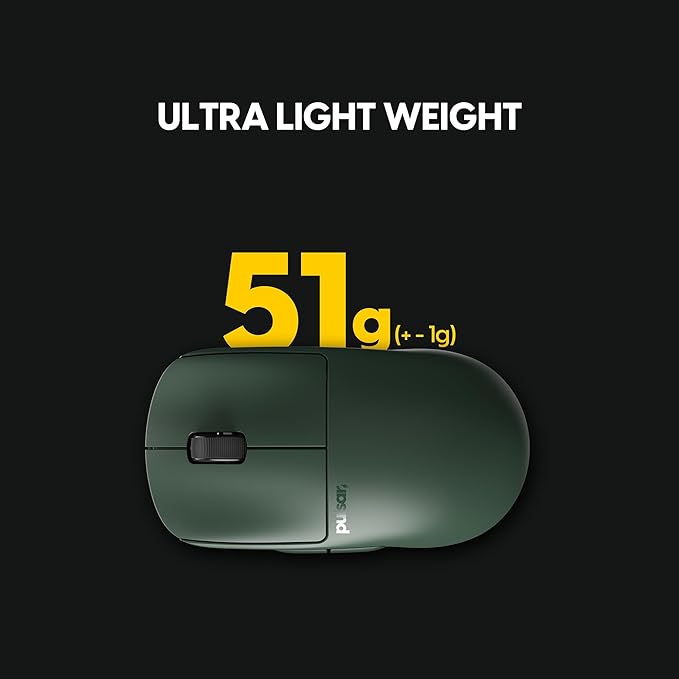 Pulsar Gaming Gears X2 v2 mini Wireless Gaming Mouse, Founder's Edition, Ultra Lightweight 1.80 oz (51 g), Symmetrical, Optical Switch, 2.4 Ghz 1 ms, 26000 DPI, PAW3395 Sensor (Mini, Wireless, Green)