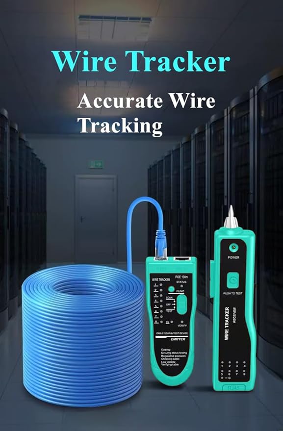 RJ45 Crimp Tool Kit Pass Through, Network Tool Kit, Ethernet Crimper for Cat6 Cat5e Cat5 8P/6P Connectors, Wire Tracker, 110/88 Punchdown Tool, Cat6 Pass Through Connectors, Stripper, Cutter