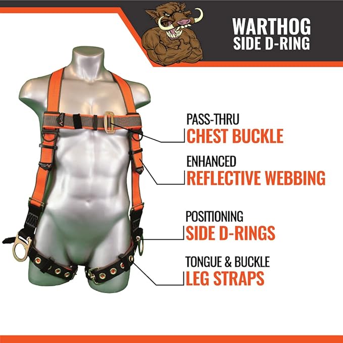 Malta Dynamics Warthog Safety Harness Fall Protection, OSHA/ANSI Compliant