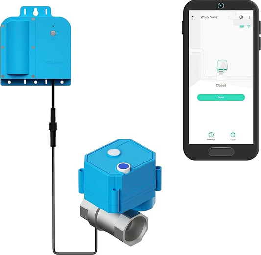 NSF Certified YoLink X3 Valve Controller Kit, 1/2" Stainless Ball Valve, LoRa Long Range, 10+ Year Lithium, D2D with Leak Sensors & Fob, Alexa/IFTTT/Home Assistant, Hub Required