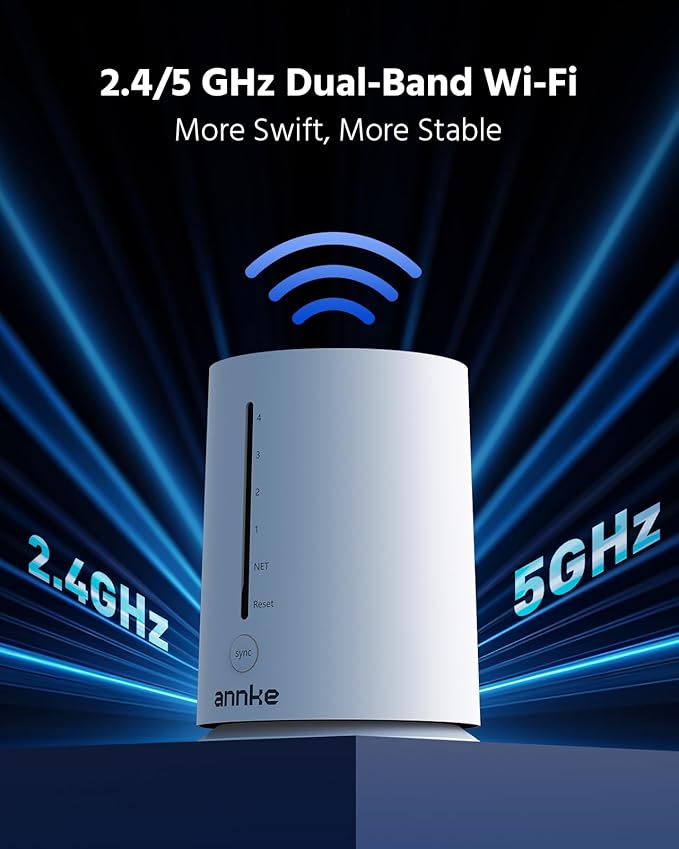 ANNKE Solar Wireless Security Camera Outdoor 4MP, 5MP Surveillance Home System, 4CH and 2 Bullet Cam-Kit, Color Night Vision, Spotlight Smart Alarm, PIR&Human Detection, 2-Way Audio, 64GB Memory Card