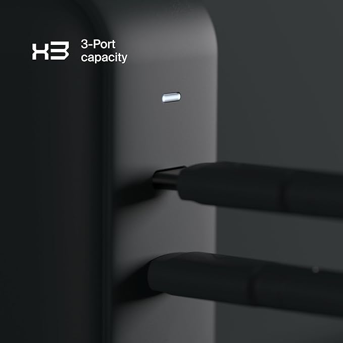 Clemm Core 65W GaN Charger, Dual USB-C & USB-A Fast Charger Block, PPS Power Adapter for MacBook Air, iPhone 16/15/14/13/12/11/X, iPad, Galaxy S24/S23 Ultra, USB-C Laptops & More (Core 65W)