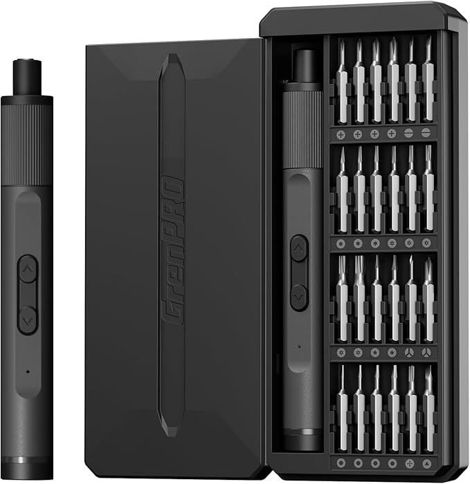 Mini Electric Screwdriver Set 24-in-1, 3.7V Precision Screwdriver Set, USB-C Rechargeable, Small Electric Screw Driver for Phone Camera Laptop Watch Metal Bits for Home DIY Projects