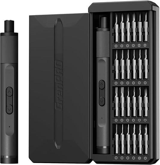 Mini Electric Screwdriver Set 24-in-1, 3.7V Precision Screwdriver Set, USB-C Rechargeable, Small Electric Screw Driver for Phone Camera Laptop Watch Metal Bits for Home DIY Projects