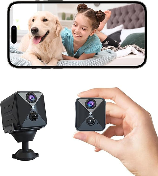 2025 Upgraded Security Camera,4K HD Mini Cam for Home with Night Vision,100 Days Long Battery Life, Motion Detection,Remote Viewing,Wireless Camera for Pet/Baby/Nanny Surveillance