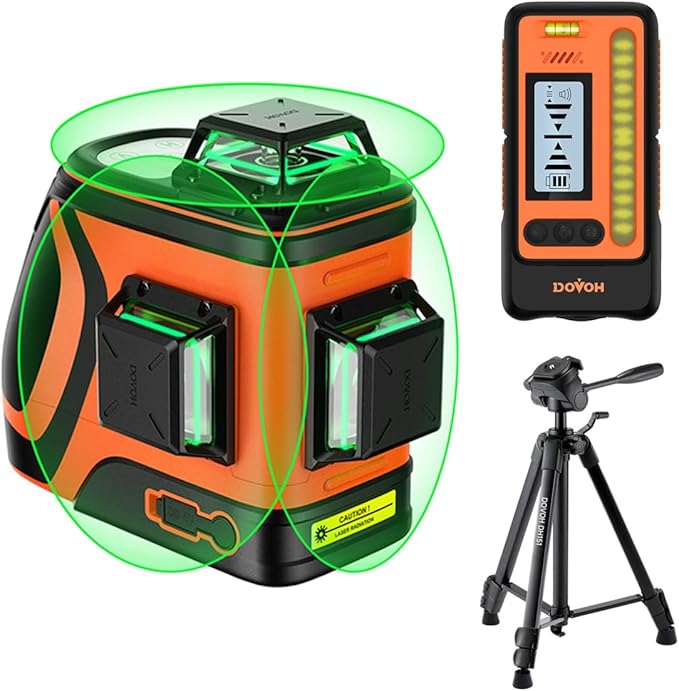 Outdoor Laser Level 360 Self Leveling with Receiver and Tripod, Class Ⅱ