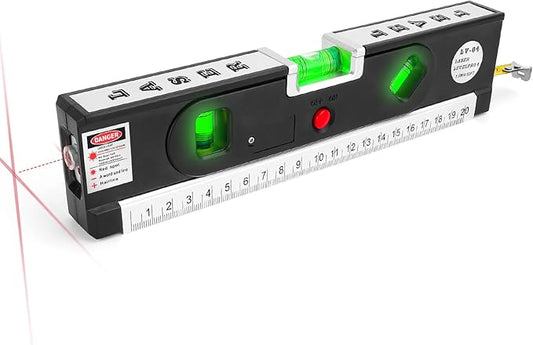 4-in-1 Laser Level with 3 LED Light,Multifunctional Torpedo Level 100Ft Alignment Point & 30Ft Leveling Line,3 Laser Modes Magnetic with Tripod Laser Tool for Hanging Picture Home Renovation