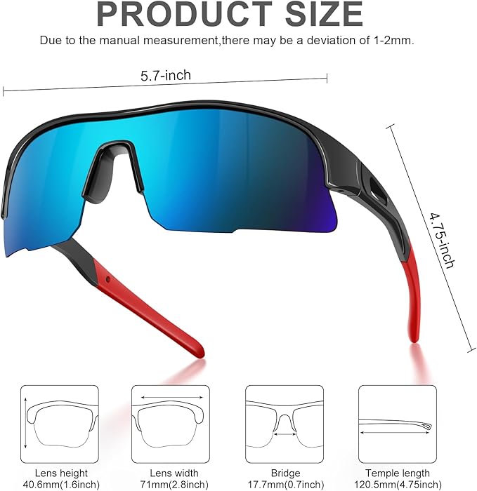 6 Pack Safety Glasses, ANSI Z87.1 Safety Glasses with UV Protection, Impact Resistant Tinted Safety Goggles
