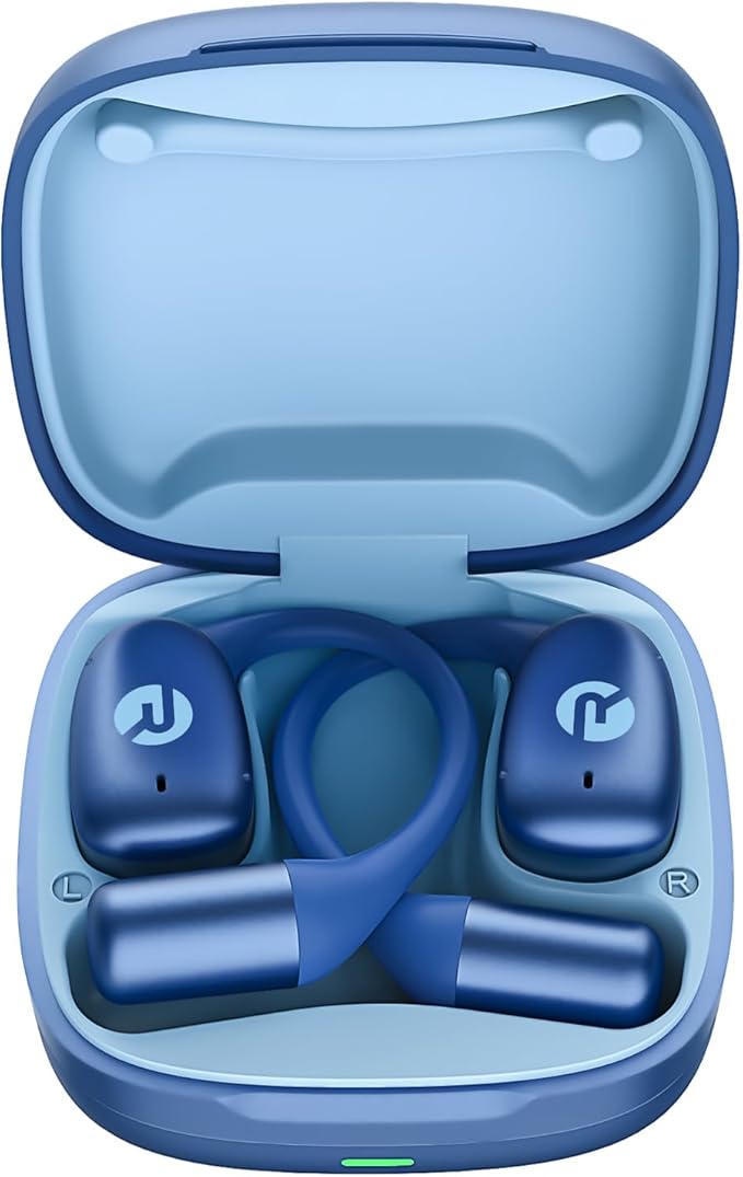 Raycon Essential Open Earbuds – True Wireless Open Ear Bluetooth 6.0 Headphones, Ultra-Lightweight, Comfort Hook Design, IPX5 Water Resistant, 36 Hours of Battery Life (Blue)
