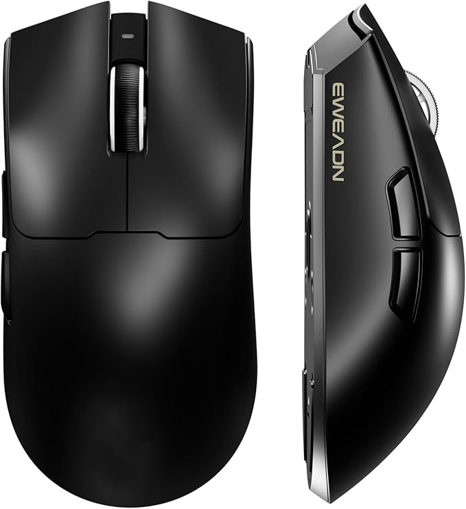 S9 Wireless Gaming Mouse, 59G Ergonomic Computer Mouse, Triple Modes, 8K Polling, 26K DPI, PAW3395 Optical Sensor, Huanyu Switch, 250h Battery Life, Programmable for PC/Win/Mac(Black)