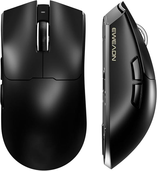S9 Wireless Gaming Mouse, 59G Ergonomic Computer Mouse, Triple Modes, 8K Polling, 26K DPI, PAW3395 Optical Sensor, Huanyu Switch, 250h Battery Life, Programmable for PC/Win/Mac(Black)