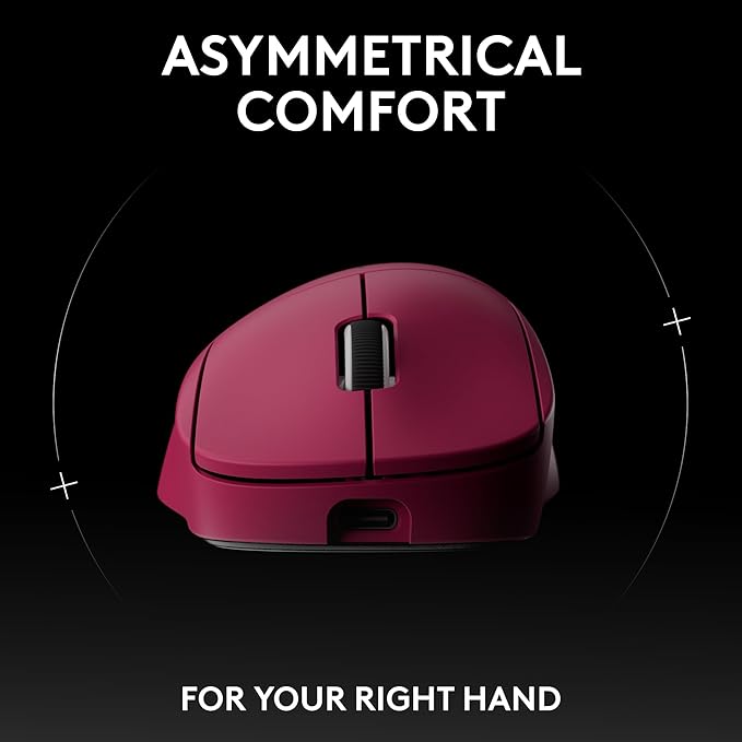 Logitech PRO X Superlight 2 DEX Wireless Gaming Mouse, Pink | Lightweight, Hero 2 Sensor, 44k DPI, 5 Programmable Buttons, Lightspeed Wireless, Right Hand, PC/Mac | Signature Series Charging Dock