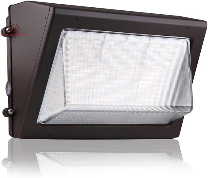 RuggedGrade 60W LED Wall Pack - Durado III Series – 8,700 Lumens – Full Tunable Wattage & Color 3000K/4000K/5000K – Semi Cut-Off with Photocell – Brown Housing – DLC 5.1 Premium