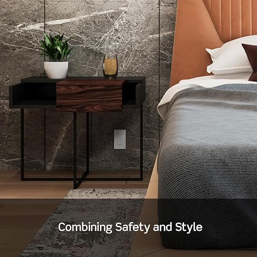 Leviton AFCI Outlet, 15 Amp, Self Test, Tamper-Resistant with LED Indicator Light, Protection from Electrical Fires, AFTR1-E, Black