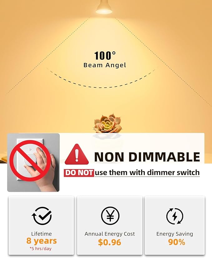 MASTERY MART 24 Pack GU10 LED Bulb, Non-dimmable Track Light Bulbs, 2700K Soft White, 4W for 35W Halogen Bulb Replacement for Range Hood, Tracklights and Recessed Lighting