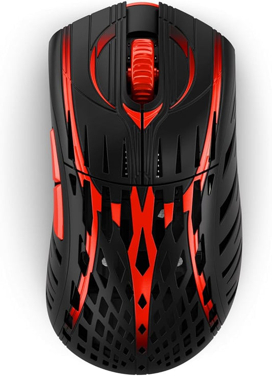 PWNAGE Stormbreaker v3 Wireless Magnesium Gaming Mouse 8kHz - 50grams Ultralight Esports Pro Gamer Flawless Professional PAW3395 Optical Sensor 36,000 DPI - 8000Hz -100% PTFE Skates Ergo -Bloodline
