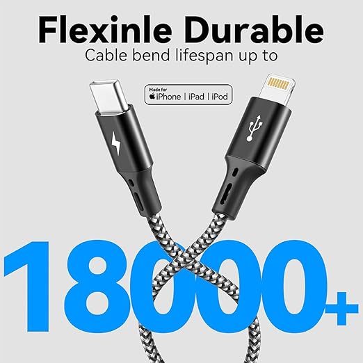 3 in 1 Multiple Charging Cable(2Pack 4Ft), Braided Multi Charger Cord Fast Charging Cable Universal USB Cable with Type C/Micro USB Port for Cell Phones, iPhone 16 15 14 13 Series (3, Black, 4Ft)