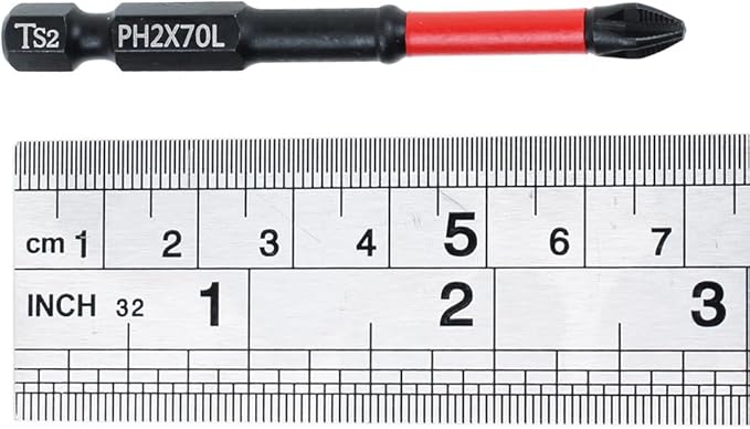 AUTOTOOLHOME 10 Pack Phillips PH2 Magnetic Anti Slip Screwdriver Bit Set 2-3/4" L TS2 Anti-Slip Long Drill Bits Impact Driver Bits