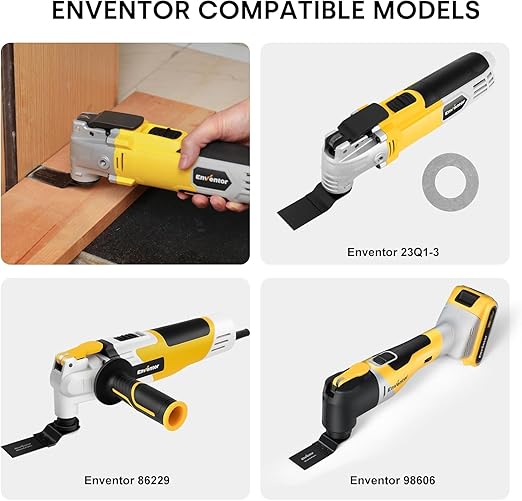 Enventor 67 PCS Oscillating Tool Blade, Universal Multitool Blade Kit, Quick Release Oscillating Saw Accessories Compatible with Enventor 23Q1-3, 86229, 98606, Dewalt, Dremel, Ryobi