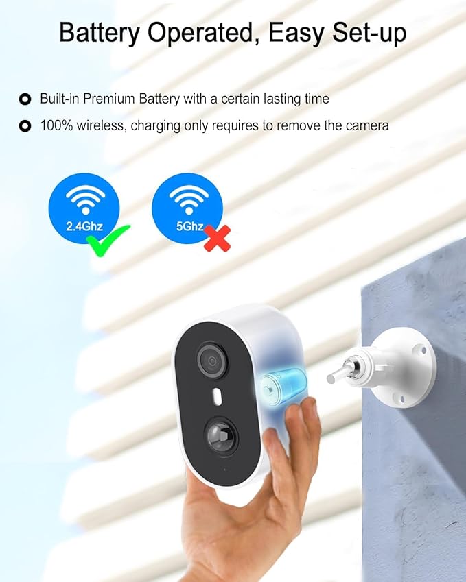 ANRAN 5MP Solar Security Cameras Wireless Outdoor for Home Security, Color Night Vision WiFi Surveillance Home Camera with Solar Panel, Spotlight, PIR Detection, 2-Way Talk, 2 Packs