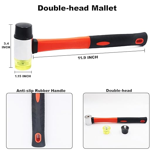 Laminate Wood Flooring Installation Kit, Tapping Block for Vinyl Plank Flooring, Heavy Duty Pull Bar, 40Pcs Floor Spacers, Rubber Mallet. Vinyl Floor Installation Kit