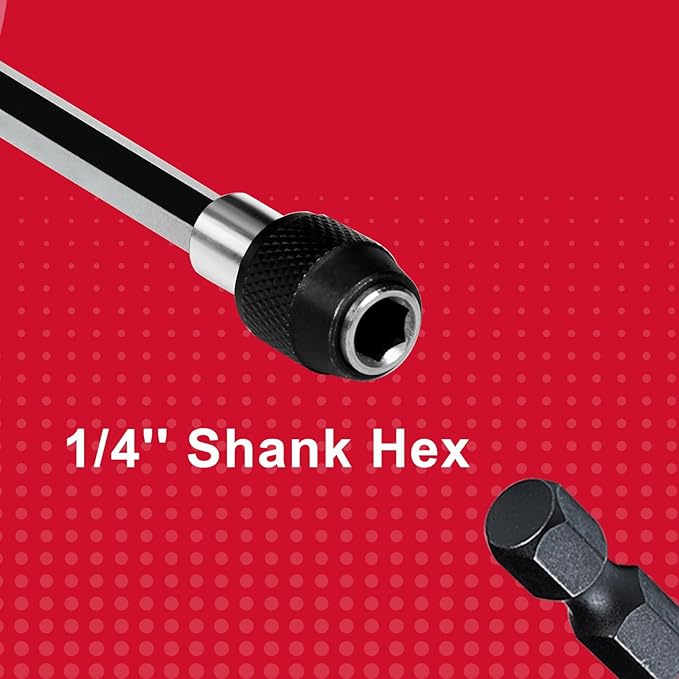 Magnetic Changeable Head Manual Screwdriver Holder, Quick Change&Release 1/4” Hex Bit Extension Holder for Screwdriver Bit, Nut driver, Socket Adapter