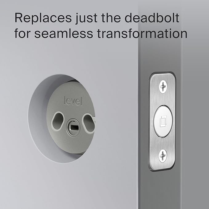 Level Bolt Smart Deadbolt with Keypad - Make Your Lock Smart & Keep Your Existing Hardware and Keys - Keyless Entry via Level App (iOS & Android) - Works with Apple Home