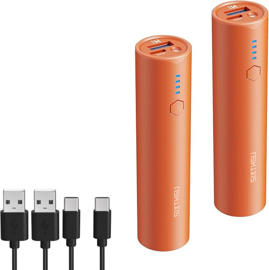 S03 Portable Charger, Ultra-Compact 5000mAh with Fast-Charging Technology, Power Bank Compatible with iPhone and Androd iPhone, Orange and Orange