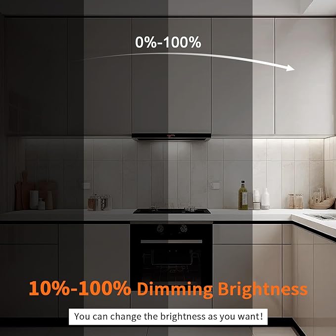 VST 16.4ft COB LED Strip Lights Cool White 6000K, 24V Dimmable LED Tape Light, 48w, 2640 LEDs, Ra 93+, IP30, Lighting for Kitchen, Cabinets, UL Listed (Power Source Not Included)