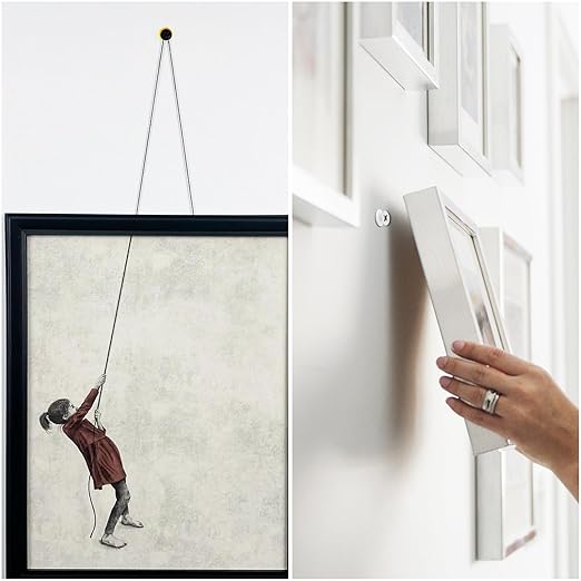 KURUI Wall Anchors Kit for Hanging Wall Art Decor, 270Pcs Picture Hangers Assortment Kit for Drywall Concrete Brick, 135 Screws and 135 Drywall Anchors,Replace Picture Hanging Nails for Frame Tapestry