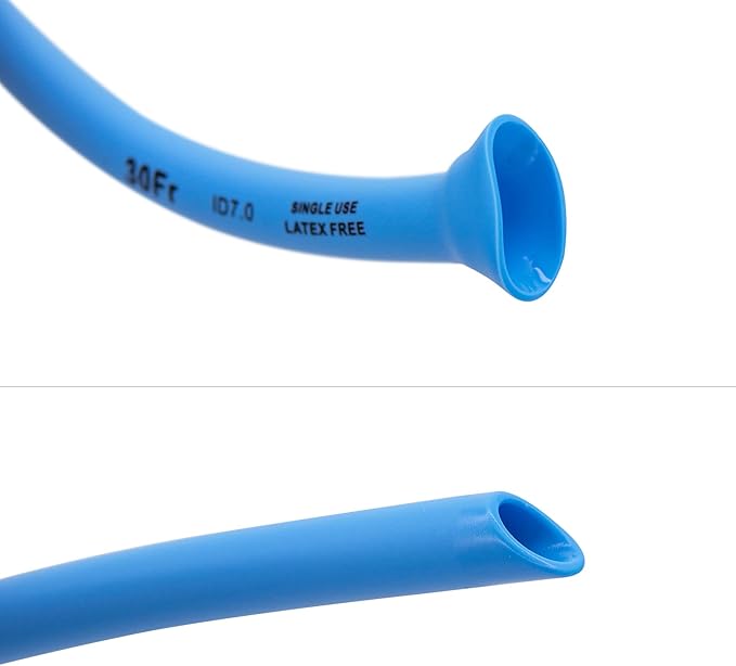 LINE2design Nasal Airway Kit-6 Medical Nasopharyngeal Management Trauma Airways - First Aid Emergency Rescue Latex Free Respiration Tubes with Lubricating Jelly Packets - Pack of 6