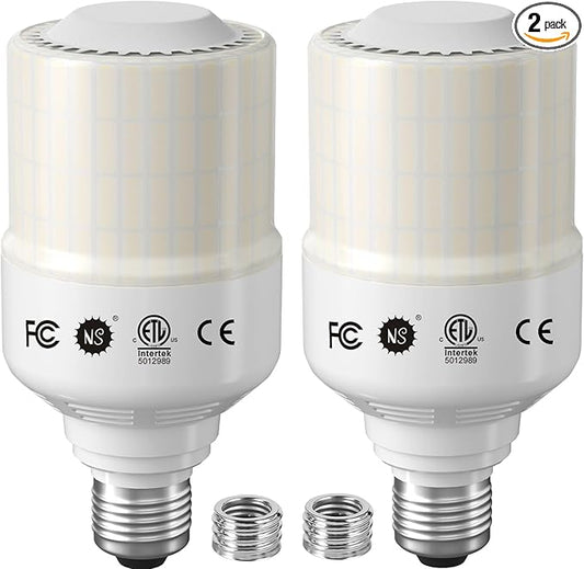 NS 2 Pieces 70W G25 LED Bulbs 10500LM [1-Set] – Motion Sensor + Dusk-to-Dawn, E26/E39 Base, 35K Hours, 90 CRI, ETL/FCC Certified | Non-Dimmable | Beam Angle: 360° | Dimensions: 2.51” (W) x 6” (H)