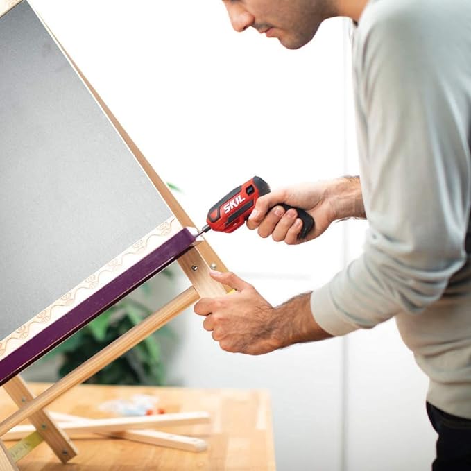 SKIL Rechargeable 4V Cordless Pistol Grip Screwdriver with 42pcs Bit Set, USB Charger and Carrying Case - SD5618-03