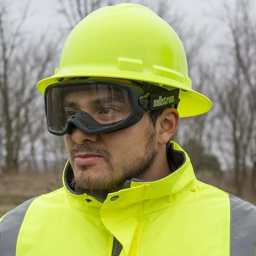 Sellstrom Odyssey II Wildland Fire Safety Goggles - Anti-Fog, Anti-Scratch Eye Protection Goggles for Men & Women - FR Strap, fits over Glasses, ANSI Z87.1