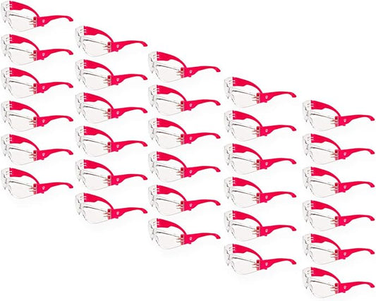 Defender Safety VS1 Safety Glasses, 30 pack, Polycarbonate protective eyewear, impact resistant Anti Scratch, ANSI Z87