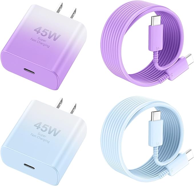 Phone 16 Pro Max Charger Fast Charging, 45W USB C i-Phone 16 Super Fast Charger Block with 10ft Long Type C Charging Cable Cord for iPhone 16/16 Pro/16 ProMax/16 Plus, 15/15 ProMax/Pro/Plus-Gradient