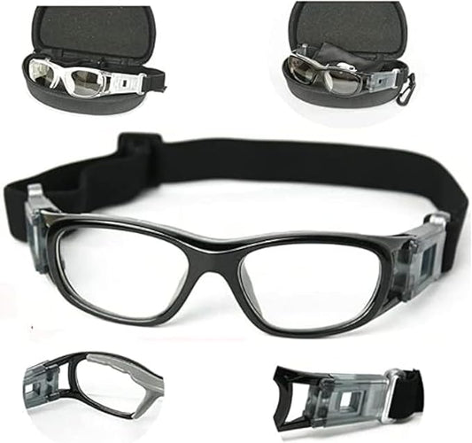 BLUE CUT Safety Basketball Goggles For Kids for Outdoor Sports Activities Anti Fog Replaceable to Prescription Lenses