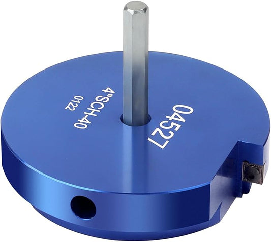 XJX PPR400 PVC Pipe Reamer, 4" Head Aluminum PVC Fitting Saver Fit Into Standard 1/2" Drill and 3/8" Hex Shaft