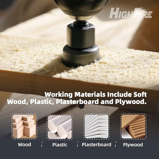 HIGHFIRE 19 PCS Hole Saw Set 3/4"-6"(19-152mm) for Soft Wood, Plywood, Drywall and PVC Board 13PCS Hole Saw Kit,2 Mandrels, 3 Drill Bits, 1 Hex Key and 1 Installation Plate