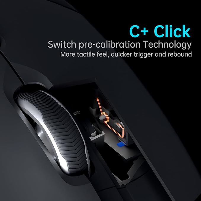 Rapoo VT9Pro Wireless Gaming Mouse - Esports Grade Performance Gaming Mice, PAW 3398 Sensor, 26000 DPI, 1ms Response Time, 68g Lightweight, 10 Programmable Buttons, Long Battery Life, Black