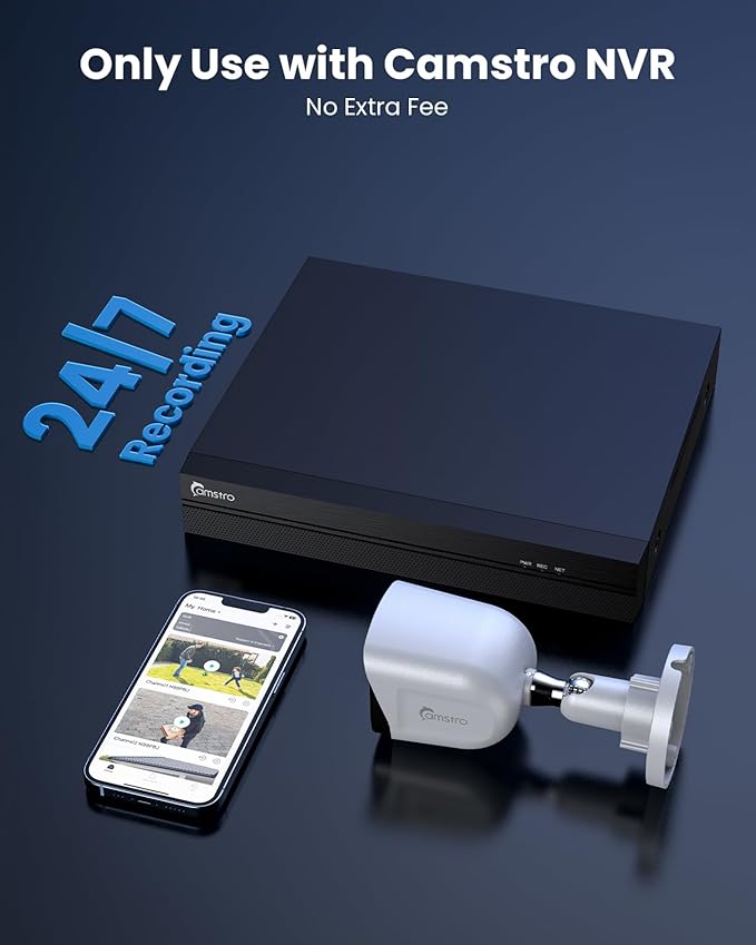 5MP Add On 2pcs Wired POE Cameras for 4K 8CH NVR, Human/Vehicle/Pet/Parcel Smart Detection, H.265+, 100ft Night Vision, IP67 Waterproof - White