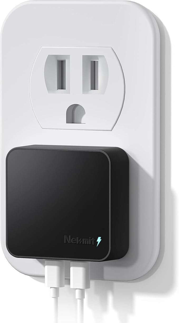 Nekmit Dual Port USB C Wall Charger, 40W PD Fast Charging USB C Wall Plug Adapter, Flat Thin Slim Charger Block for iPhone 14/14 Pro/14 Pro Max, Galaxy, MacBook Air, iPad, AirPods and More