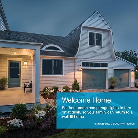 Lutron Caseta Smart Switch 3-Way Kit, with Pico Remote, Wallplate, Wall Bracket for LED Lights and Fans, 5 Amp, Neutral Required, P-PKG1WS-WH